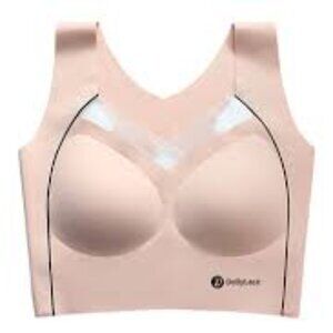 DollyLace Nude Seamless Wire Free Pullover Bra Size M NWT